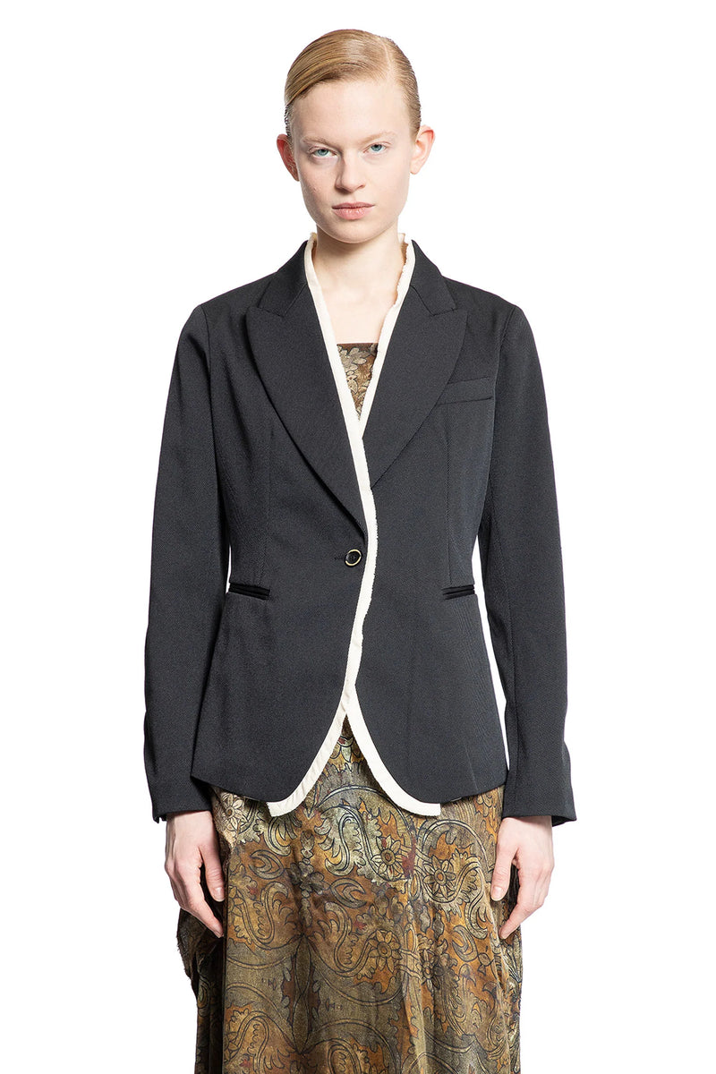 Uma Wang Black Karon Jacket/ Contrast Trim