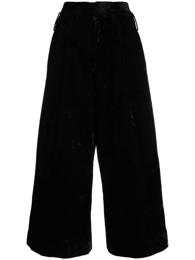 Uma Wang Black Prune Velet Pants