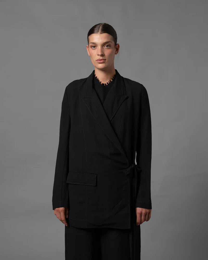 Uma Wang Khloe Jacket Black Linen