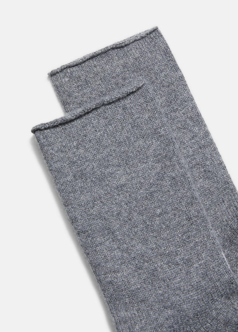 Vince Cashmere Jersey Socks Med. Grey