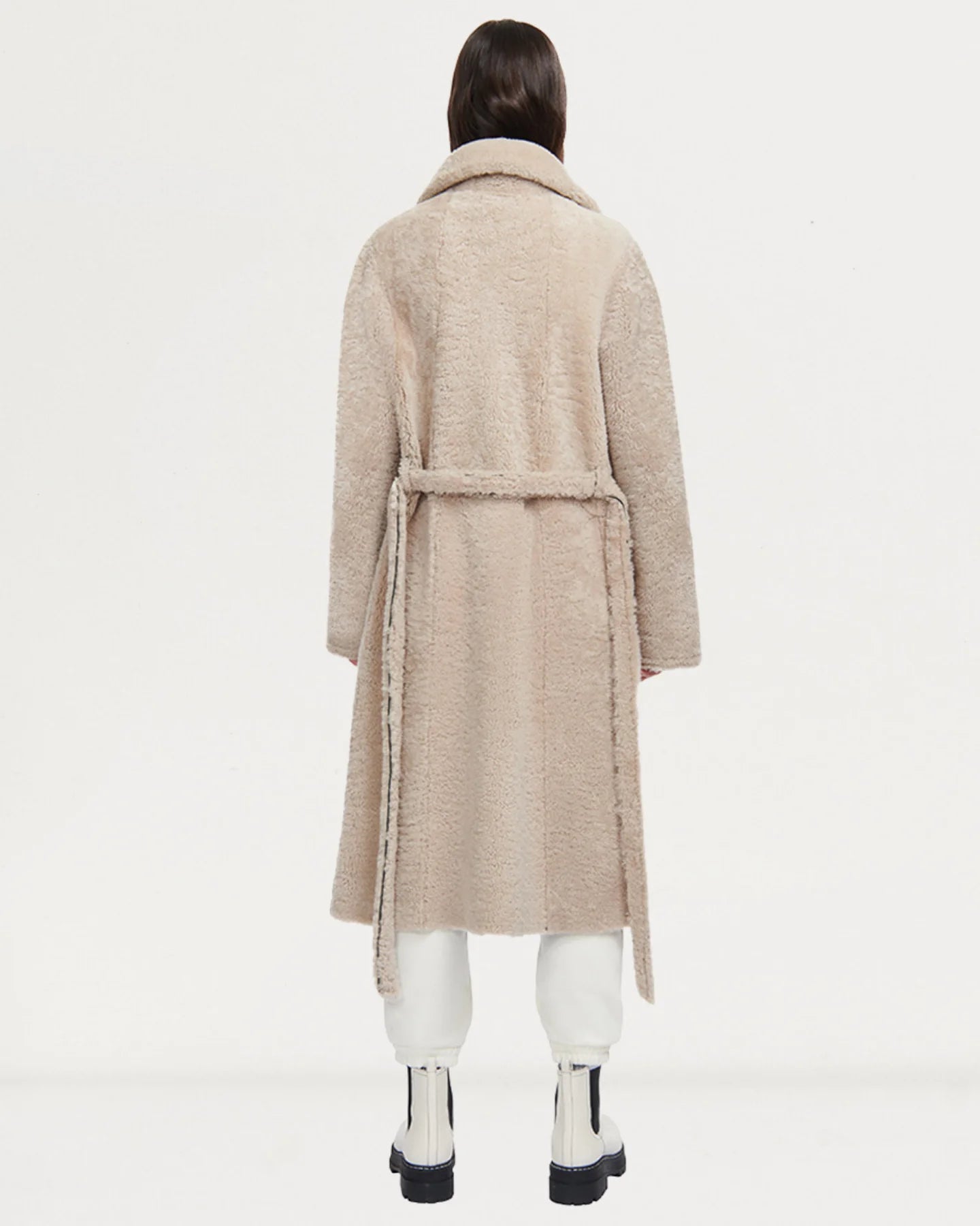 HiSO Zira Black Beige Reversible Shearling Coat