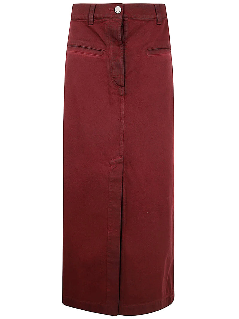 Uma Wang Denim Jane Skirt Red