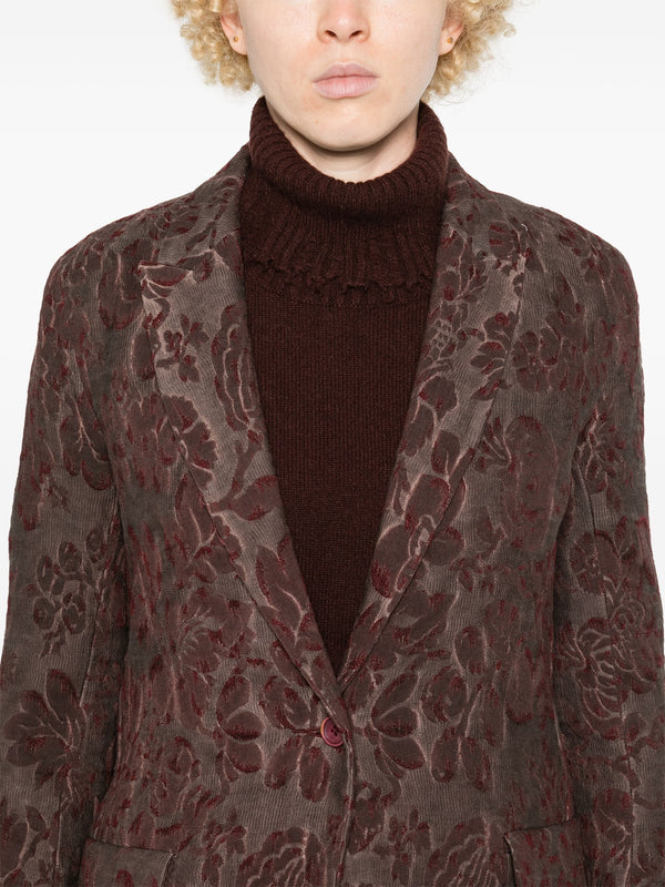 Uma Wang Katia Jacket Dark Red Jacquard