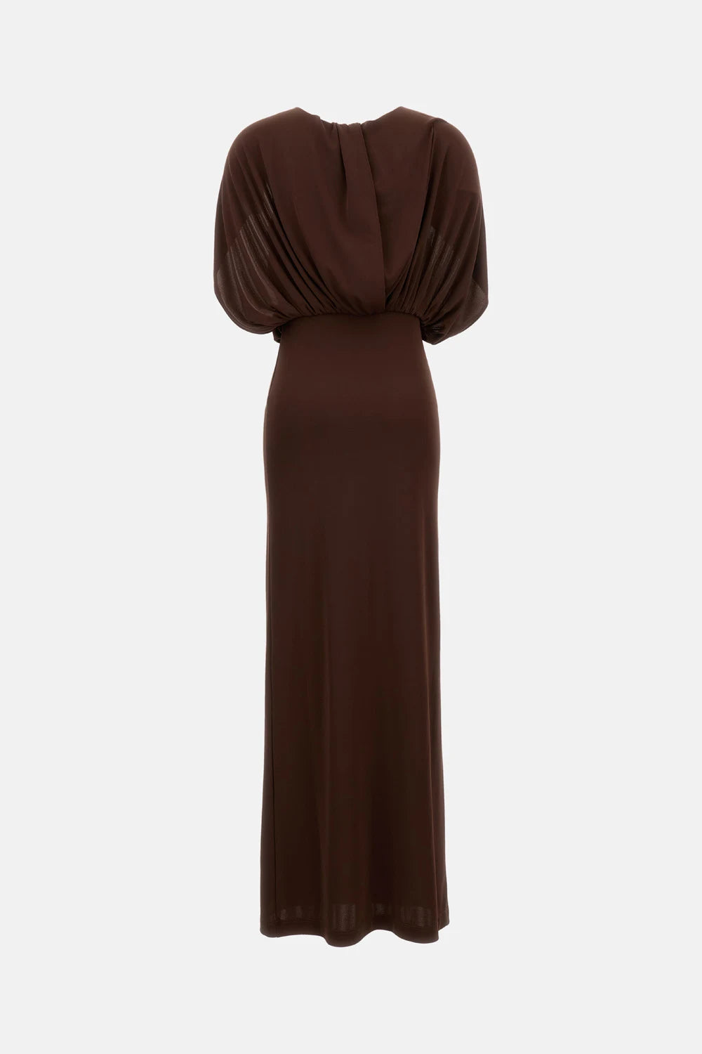Des Phemmes Maxi Cape Dress | Chocolate