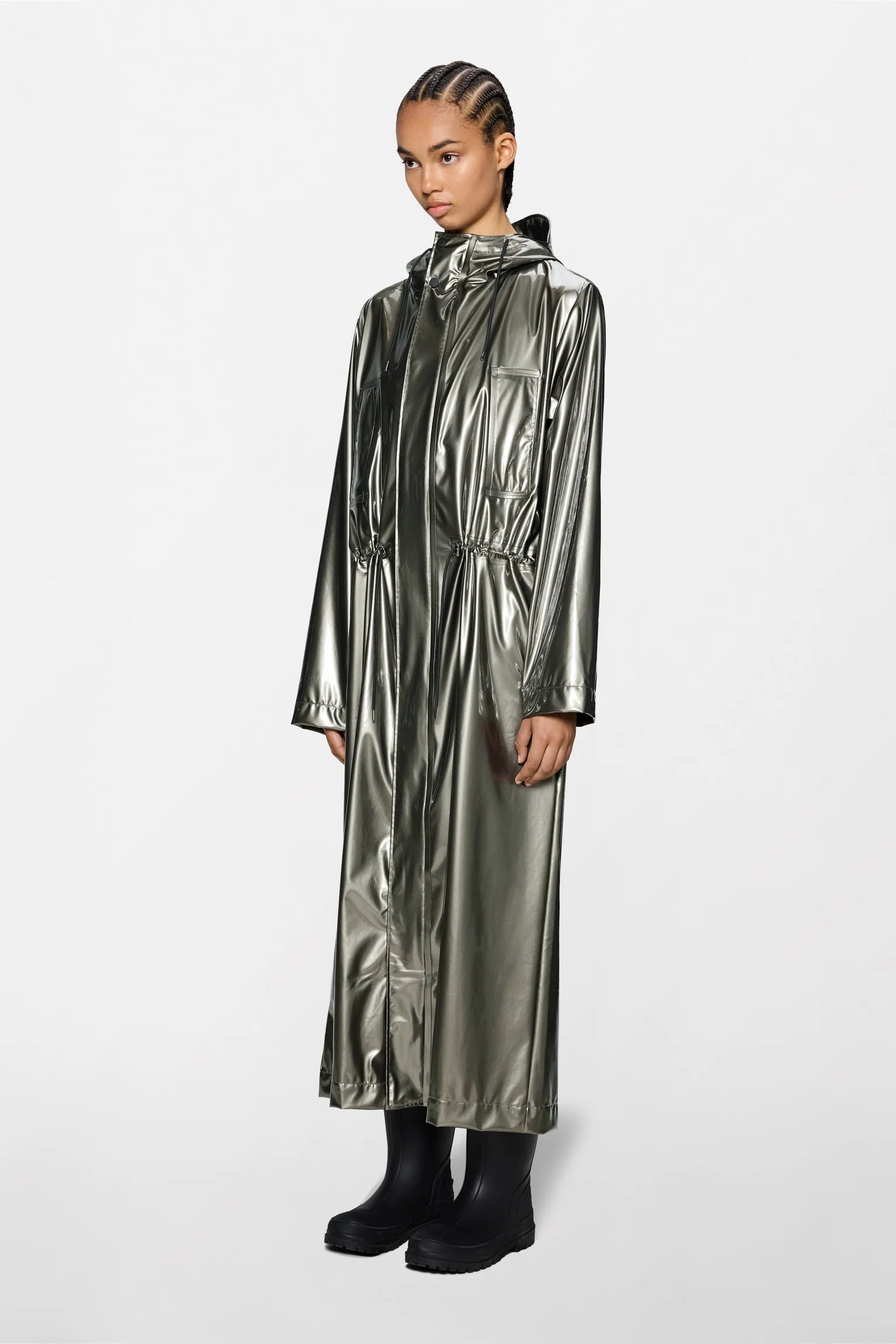 Rains Bold Longest Jacket | Raven