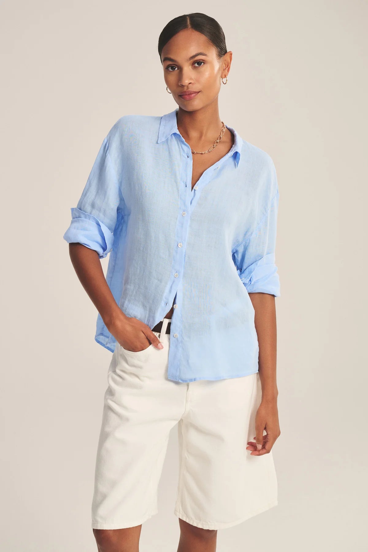 Velvet Brighton Linen Shirt | Sailboat