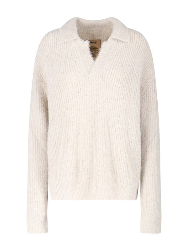 Uma Wang Polo Sweater Off White