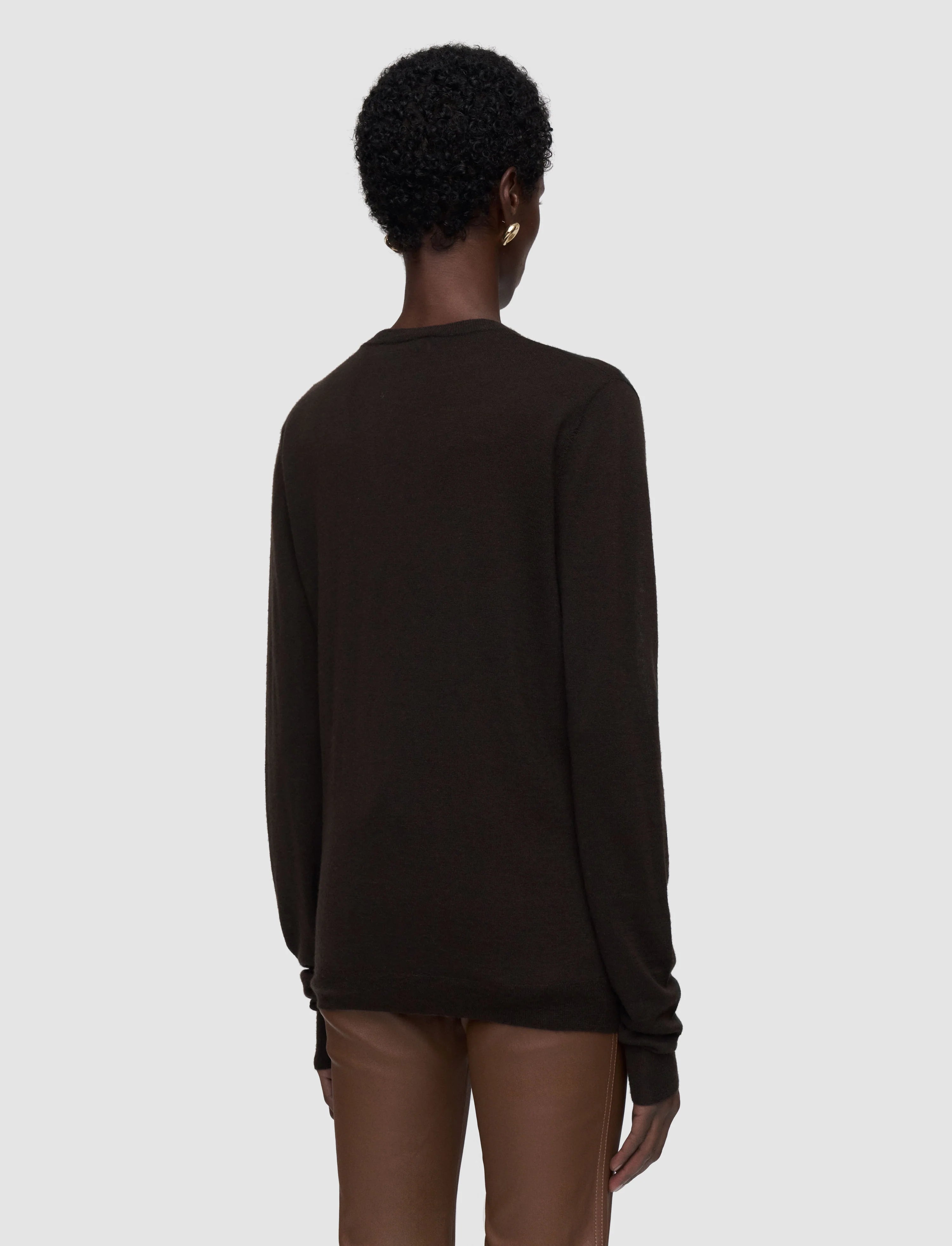 Joseph Cashair V-Neck Sweater | Cocoa