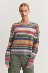 Velvet Anny Striped Cashmere Sweater