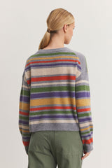 Velvet Anny Striped Cashmere Sweater