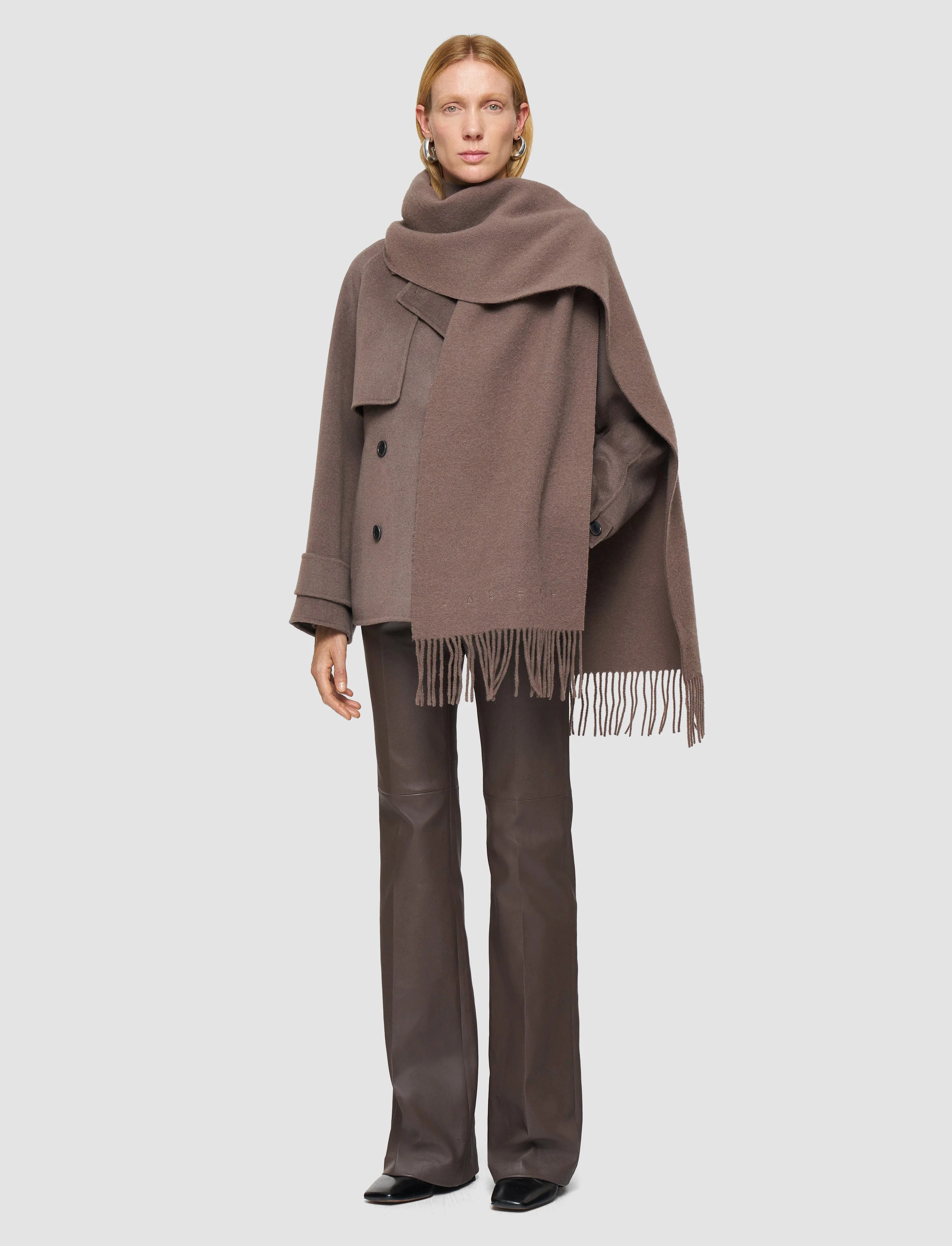 Joseph Cecile Wool Scarf Mushroom