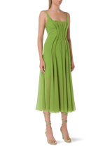 Act No. 1 Georgette Leaf Green Dress