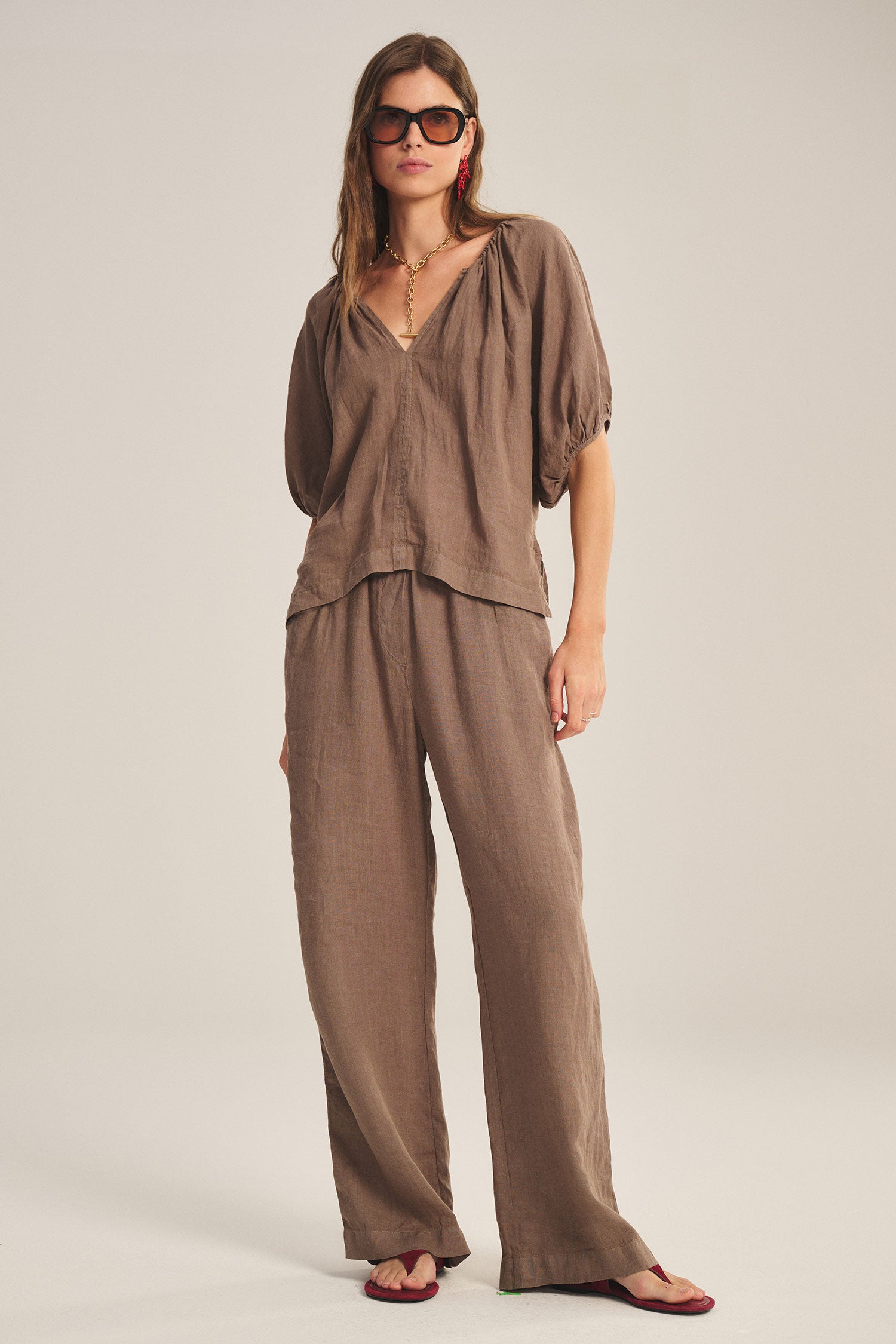 Velvet Lola Linen Pants | Mudslide