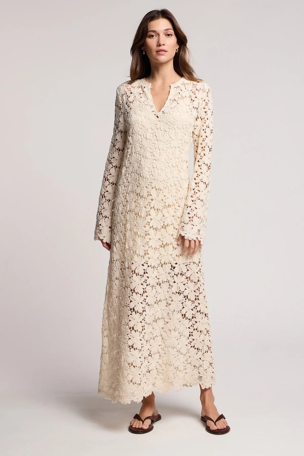 Velvet Jovie Cotton Lace Dress | Oat
