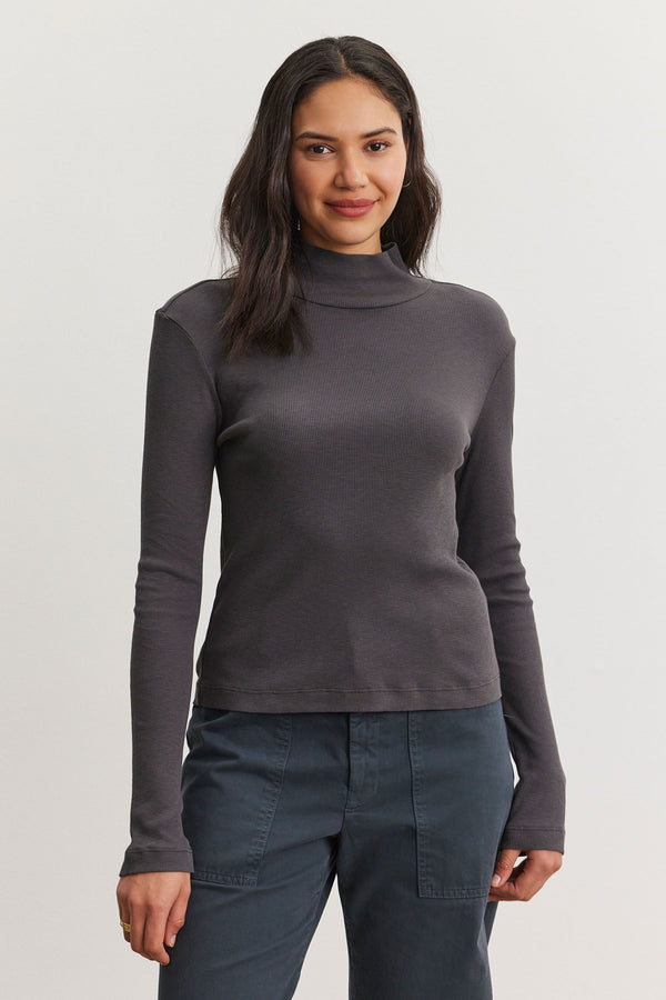 Velvet Adrian Cotton Mockneck Armor