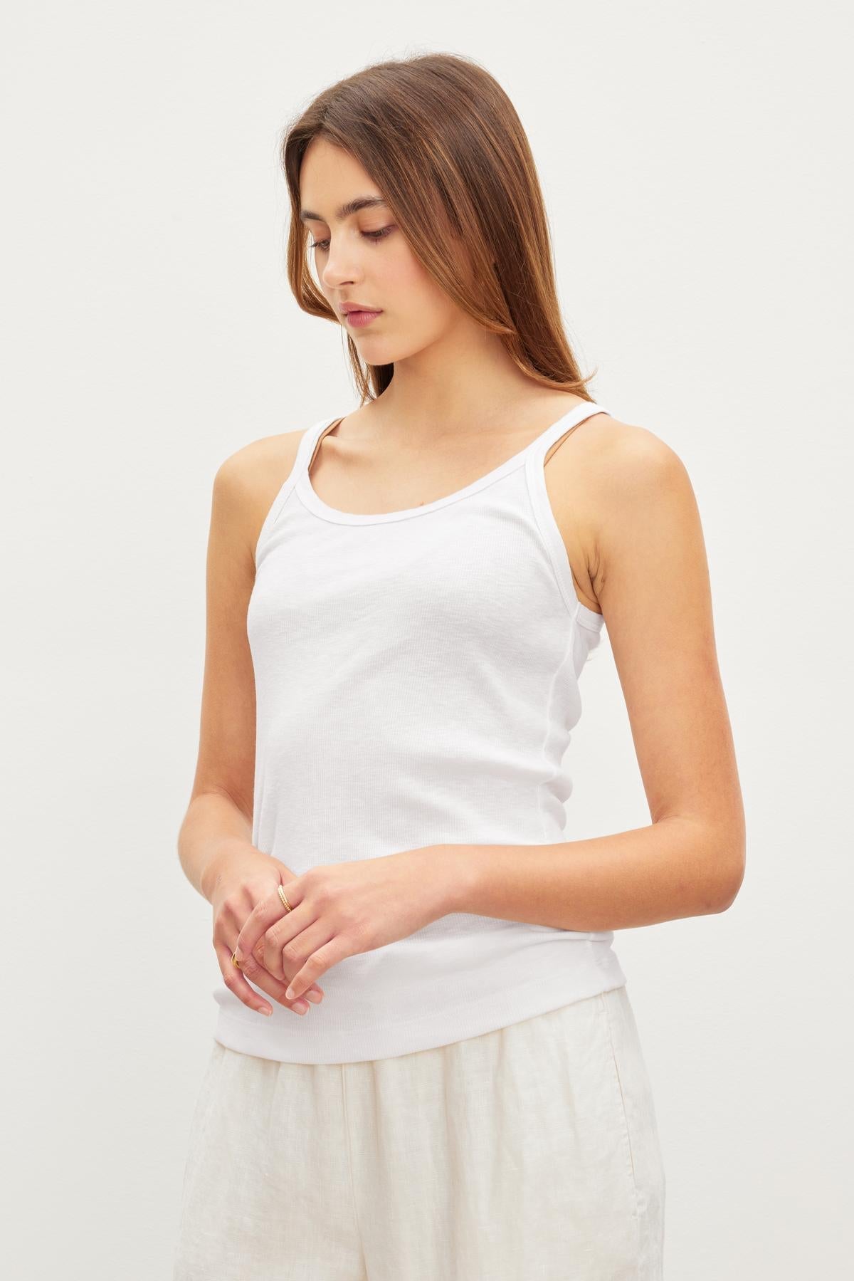 Velvet Aliza Rib Cotton Tank