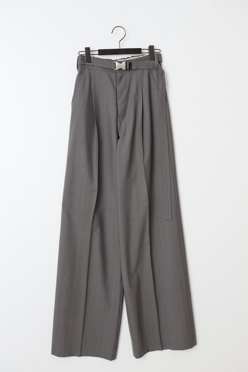UJOH Wide Slate Grey Pinstripe Pants