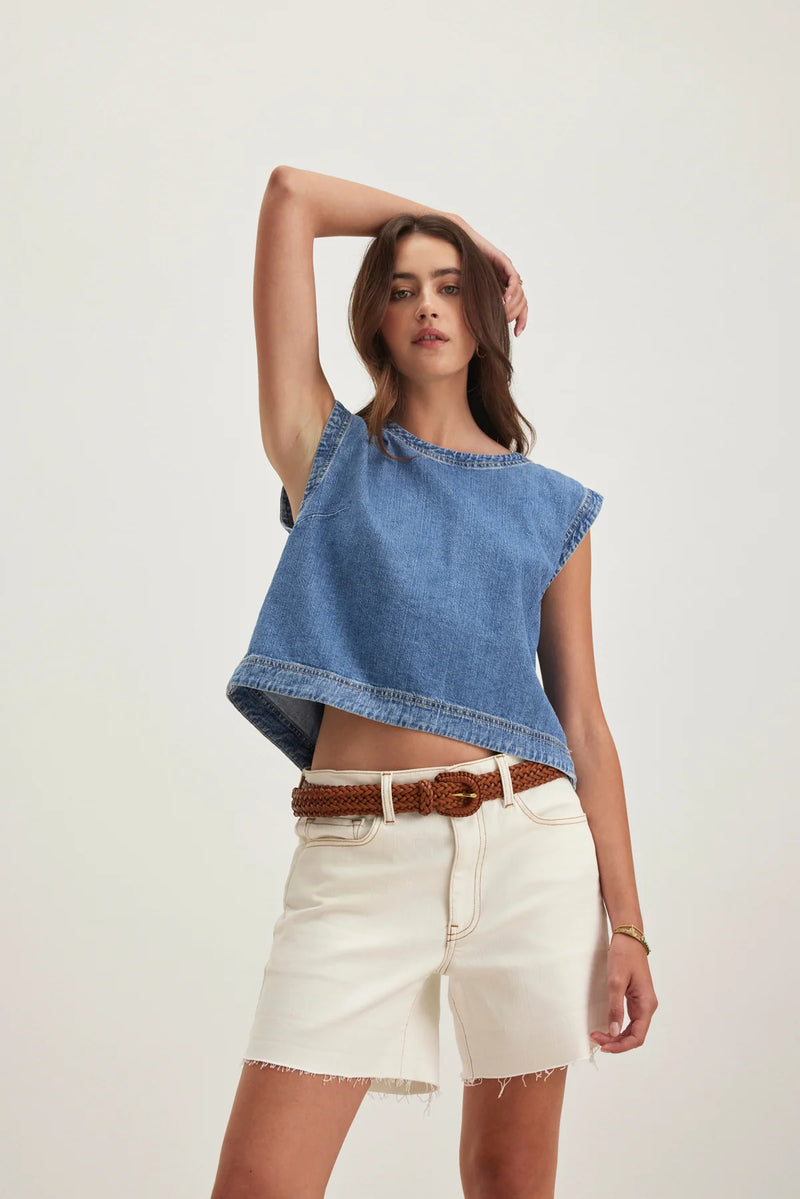 Velvet Loren Denim Top