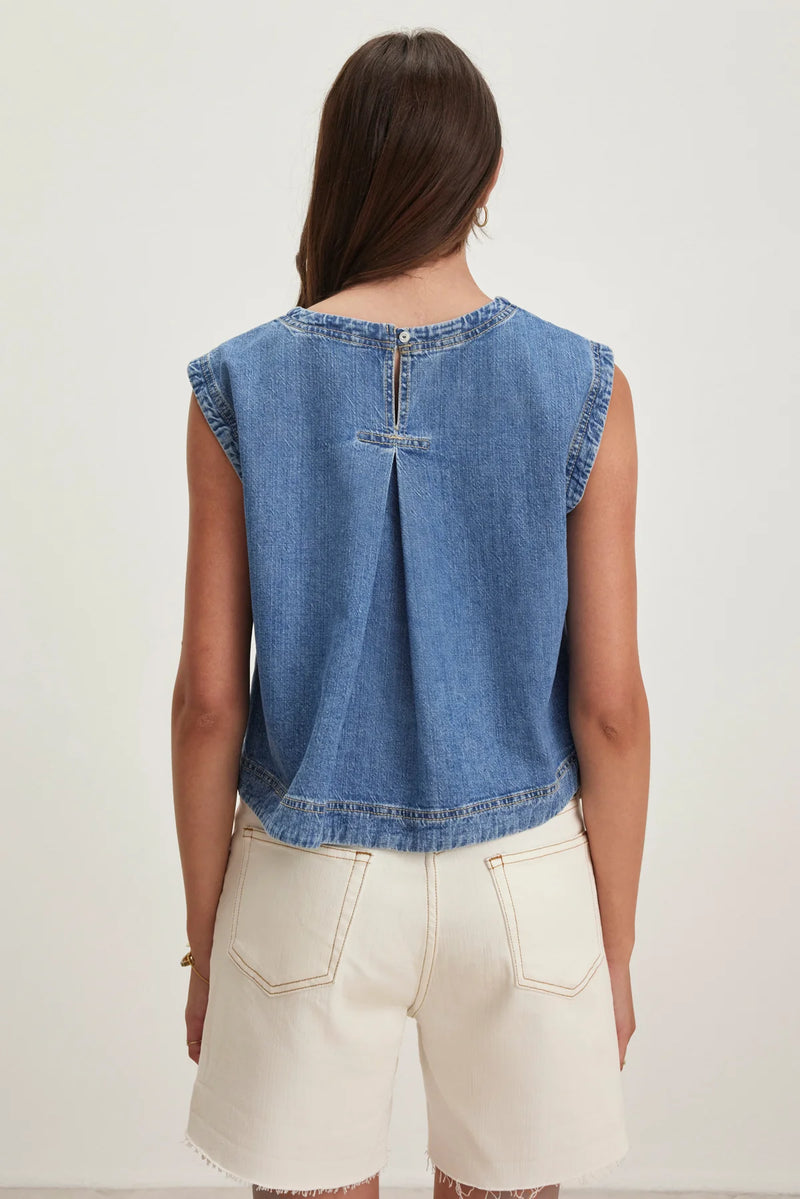 Velvet Loren Denim Top