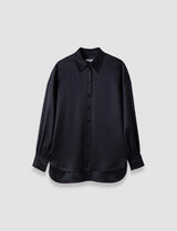 Joseph Dieu Double Satin Blouse | Black