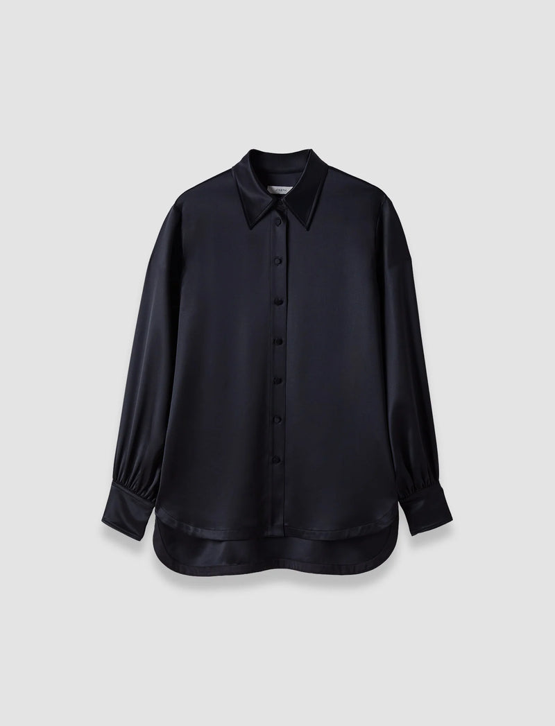 Joseph Dieu Double Satin Blouse | Black