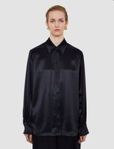 Joseph Dieu Double Satin Blouse | Black