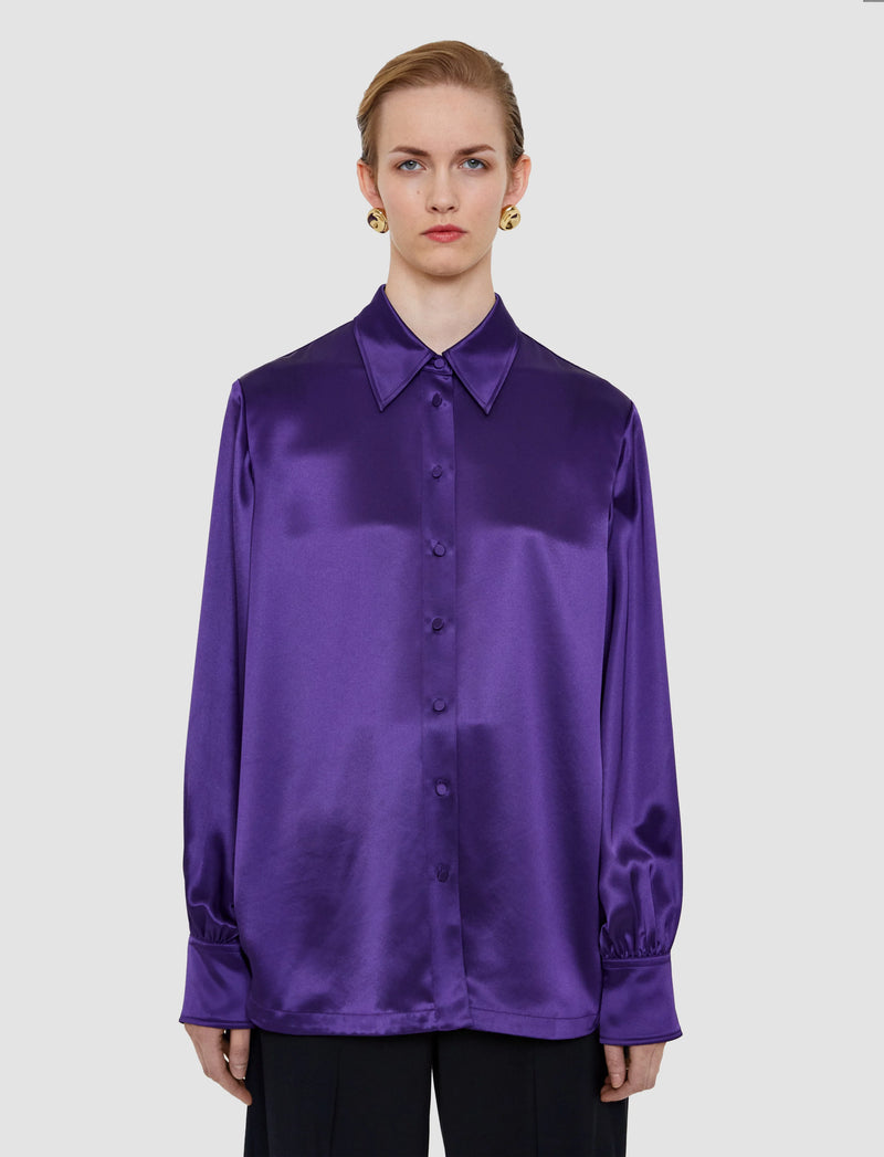 Joseph Dieu Double Satin Blouse | Violet