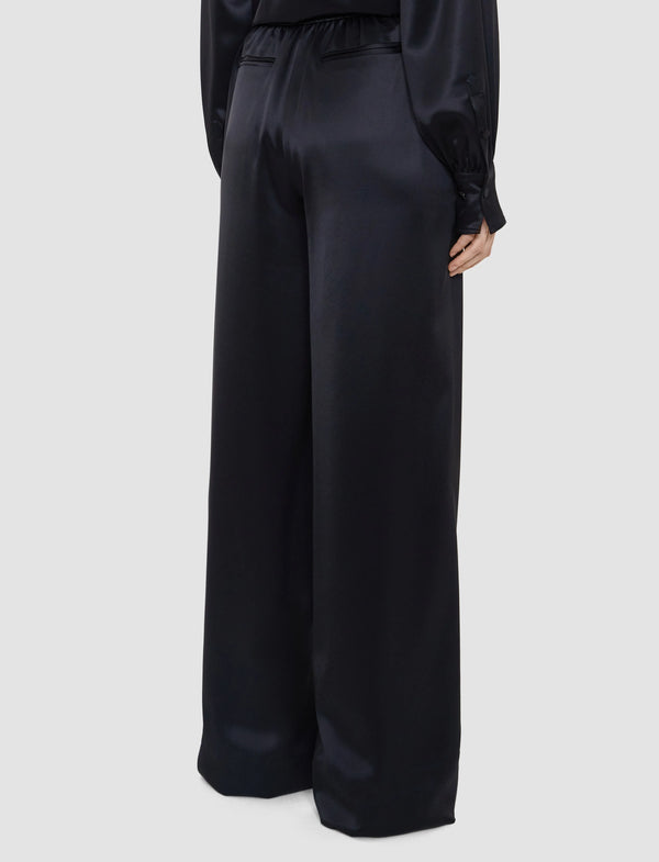 Joseph Dijon Double Satin Trousers | Black