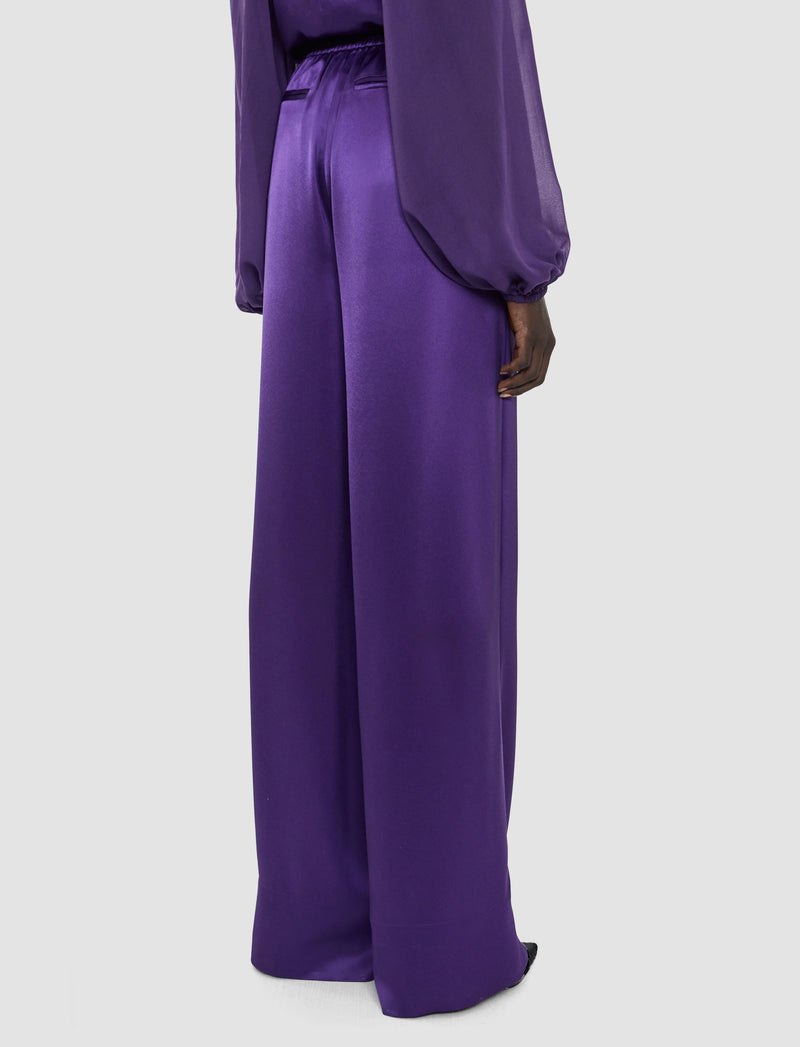 Joseph Dijon Double Satin Trousers | Violet
