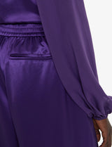 Joseph Dijon Double Satin Trousers | Violet