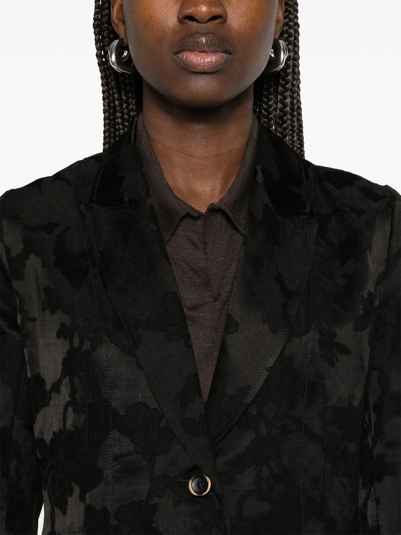 Uma Wang Black Jacquard Kenzie Jacket