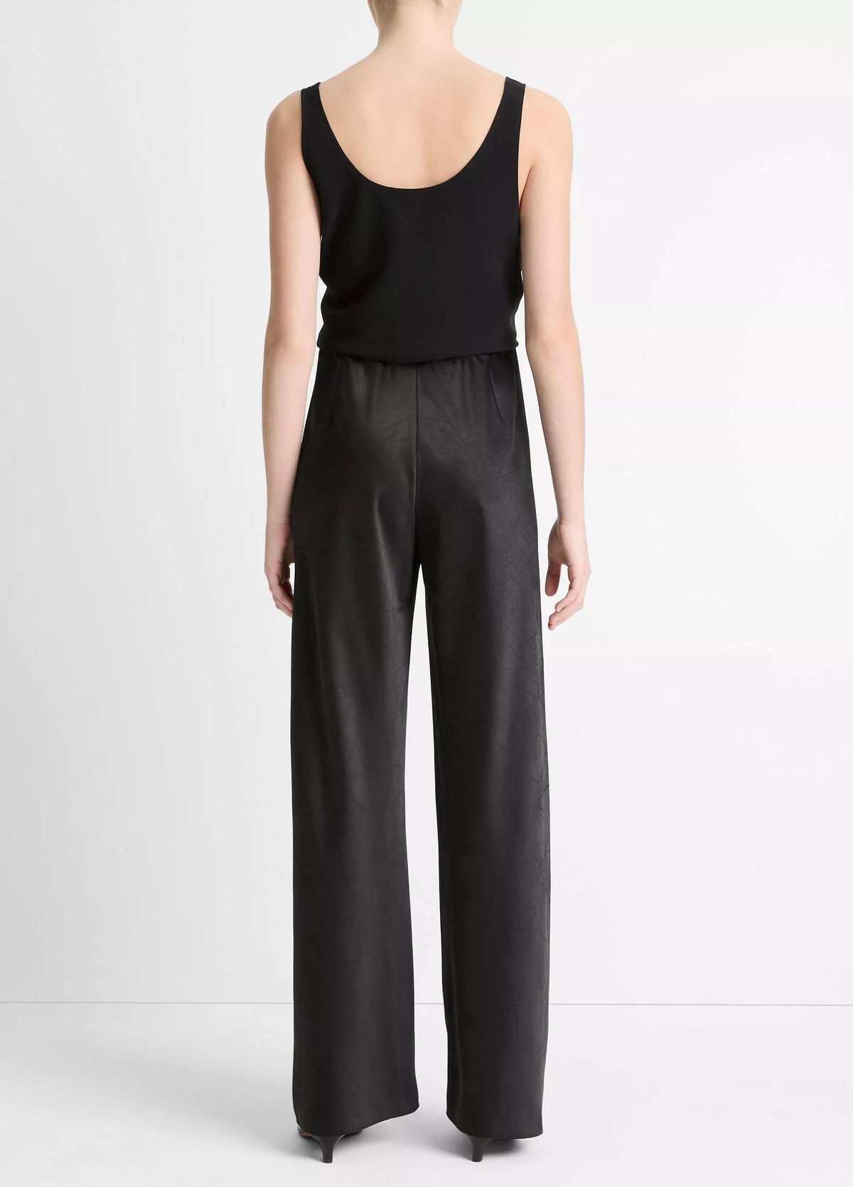 Vince High Rise Fluid Satin Bias Pants | Black