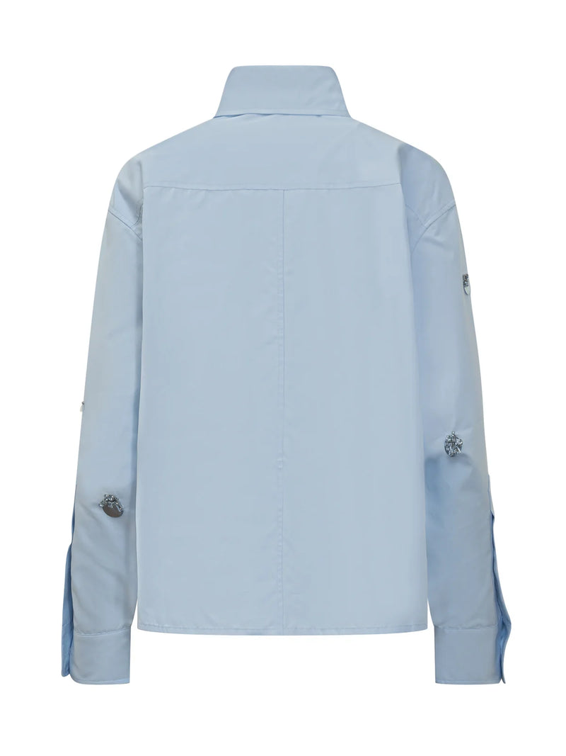 Des Phemmes Blue Embellished Shirt