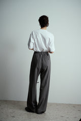 UJOH Wide Slate Grey Pinstripe Pants