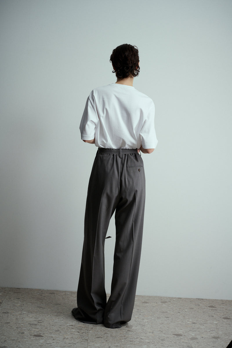 UJOH Wide Slate Grey Pinstripe Pants