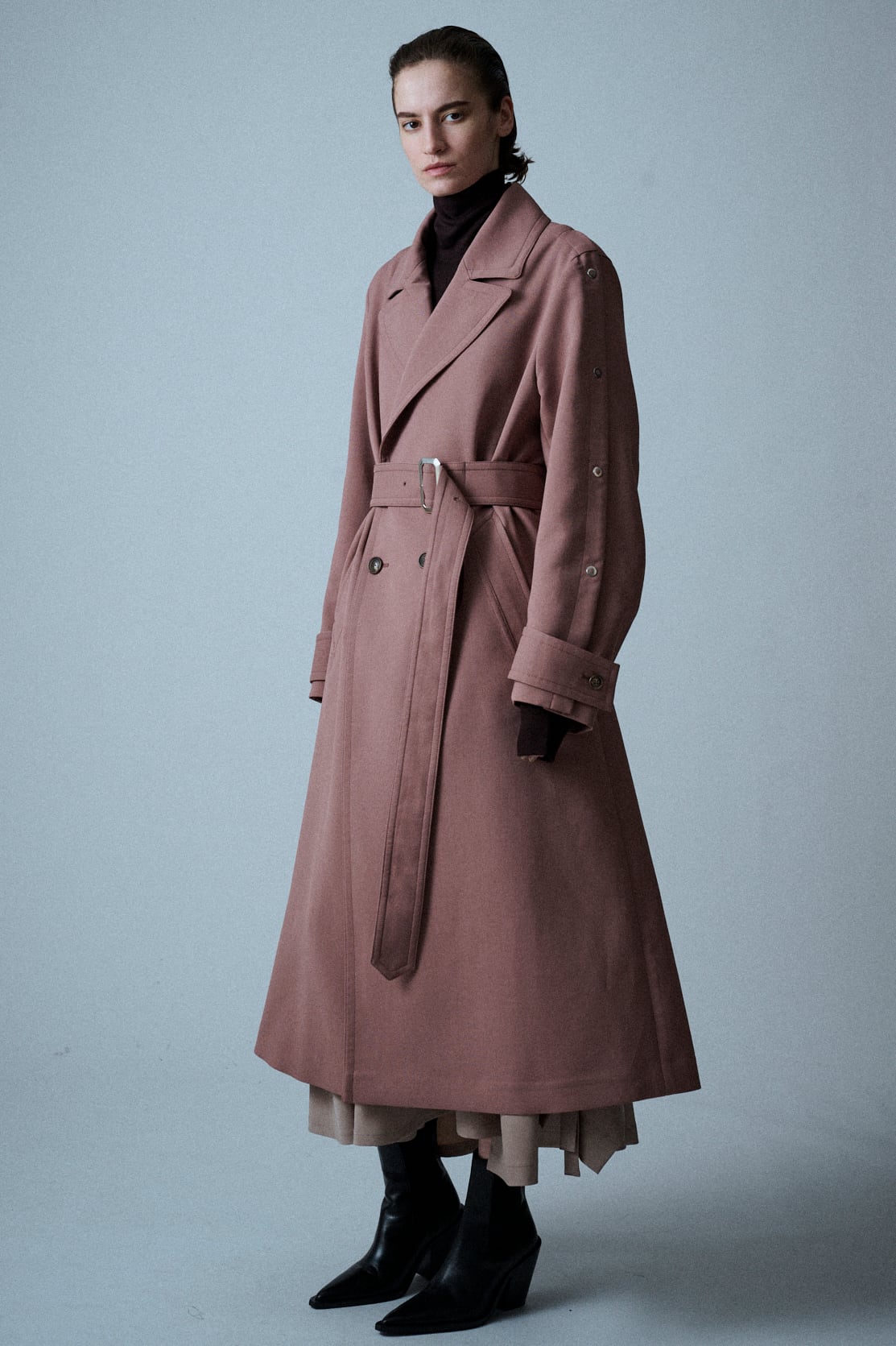 UJOH Open Sleeve Coat | Rosy Brown