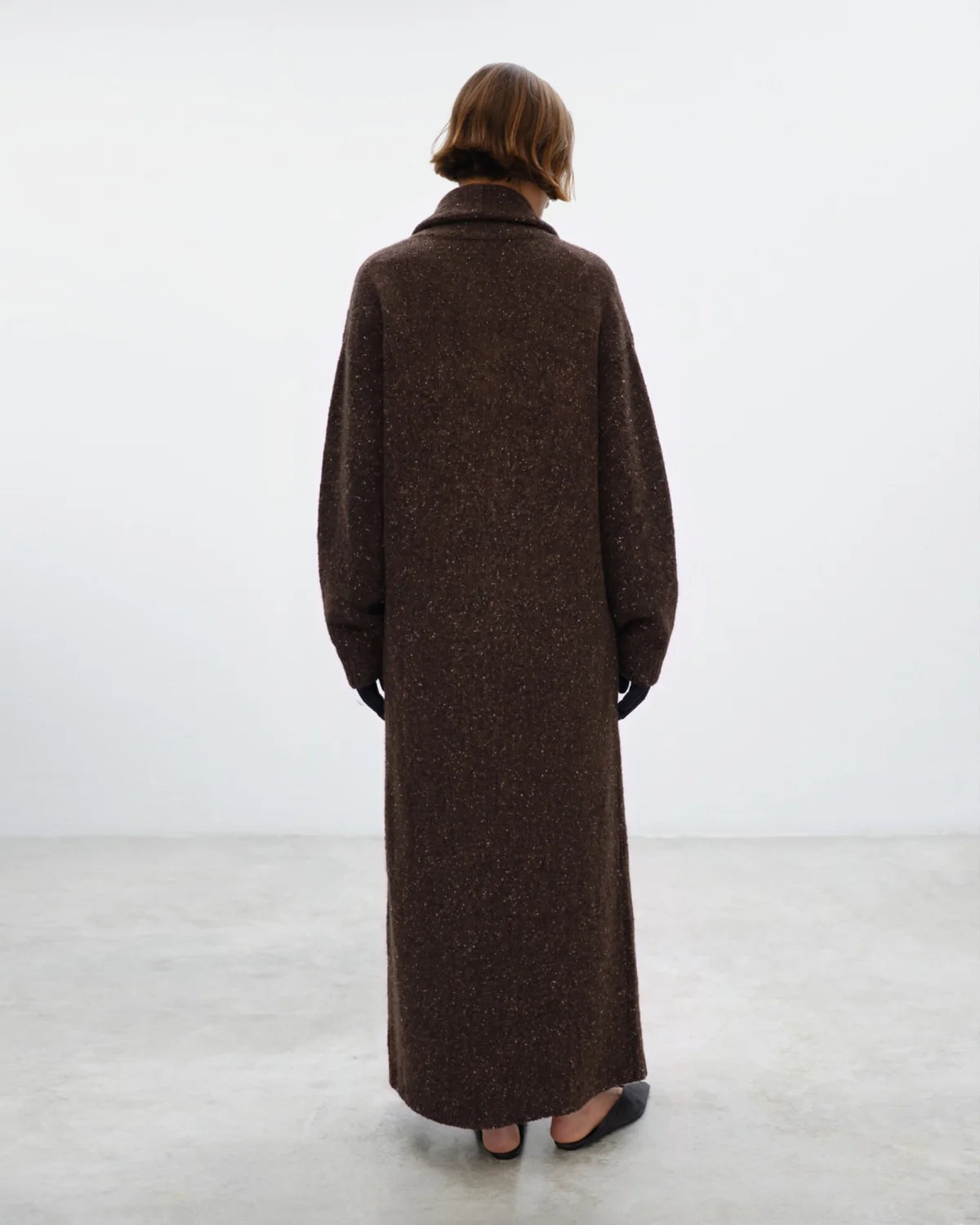ELY ELY Camilla Knit Long Coat | Brown