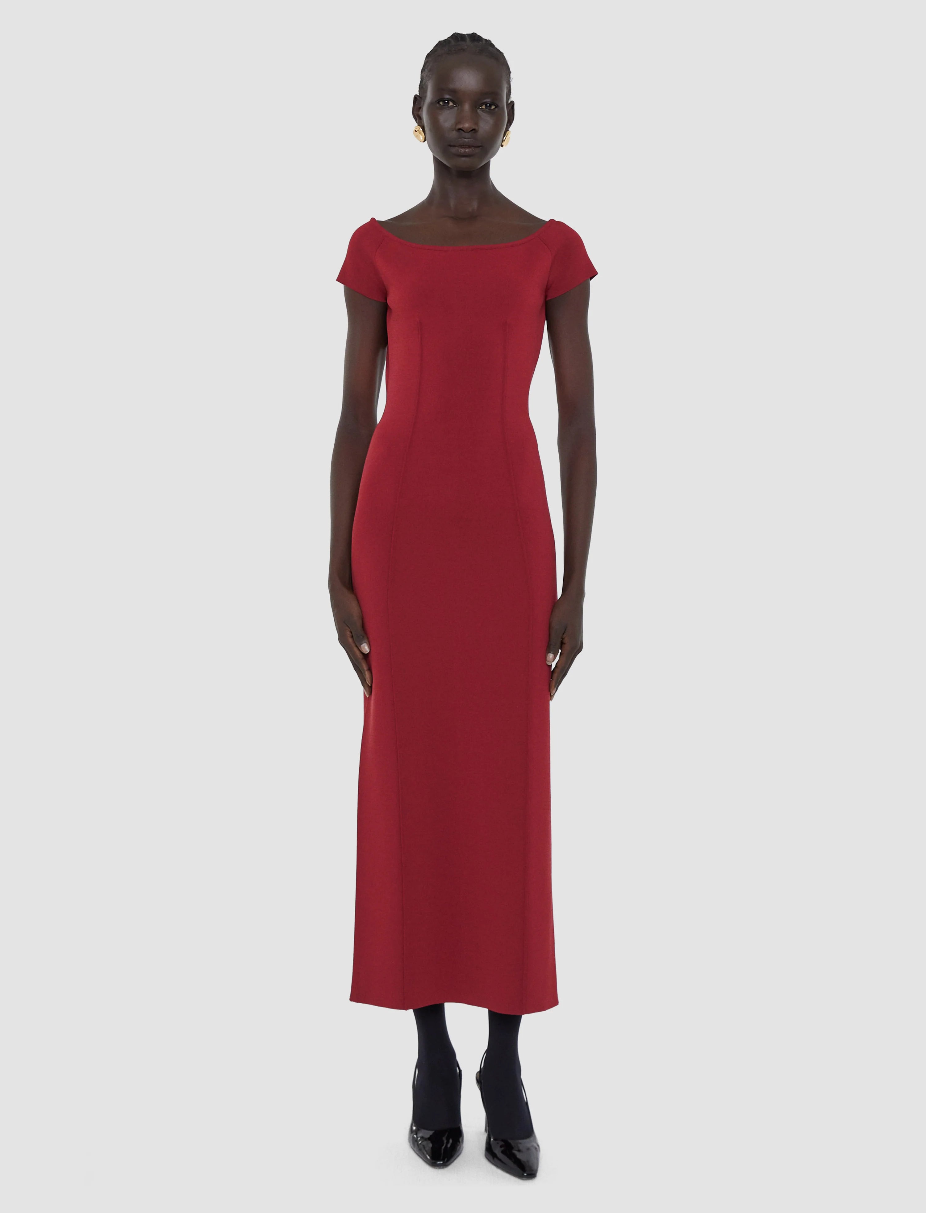 Joseph Foin Compact Milano Knit Dress | Cherry
