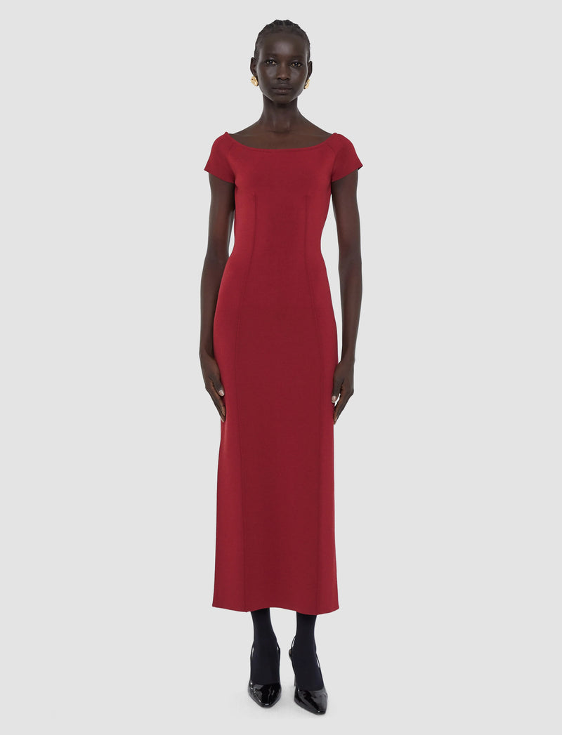 Joseph Foin Compact Milano Knit Dress | Cherry