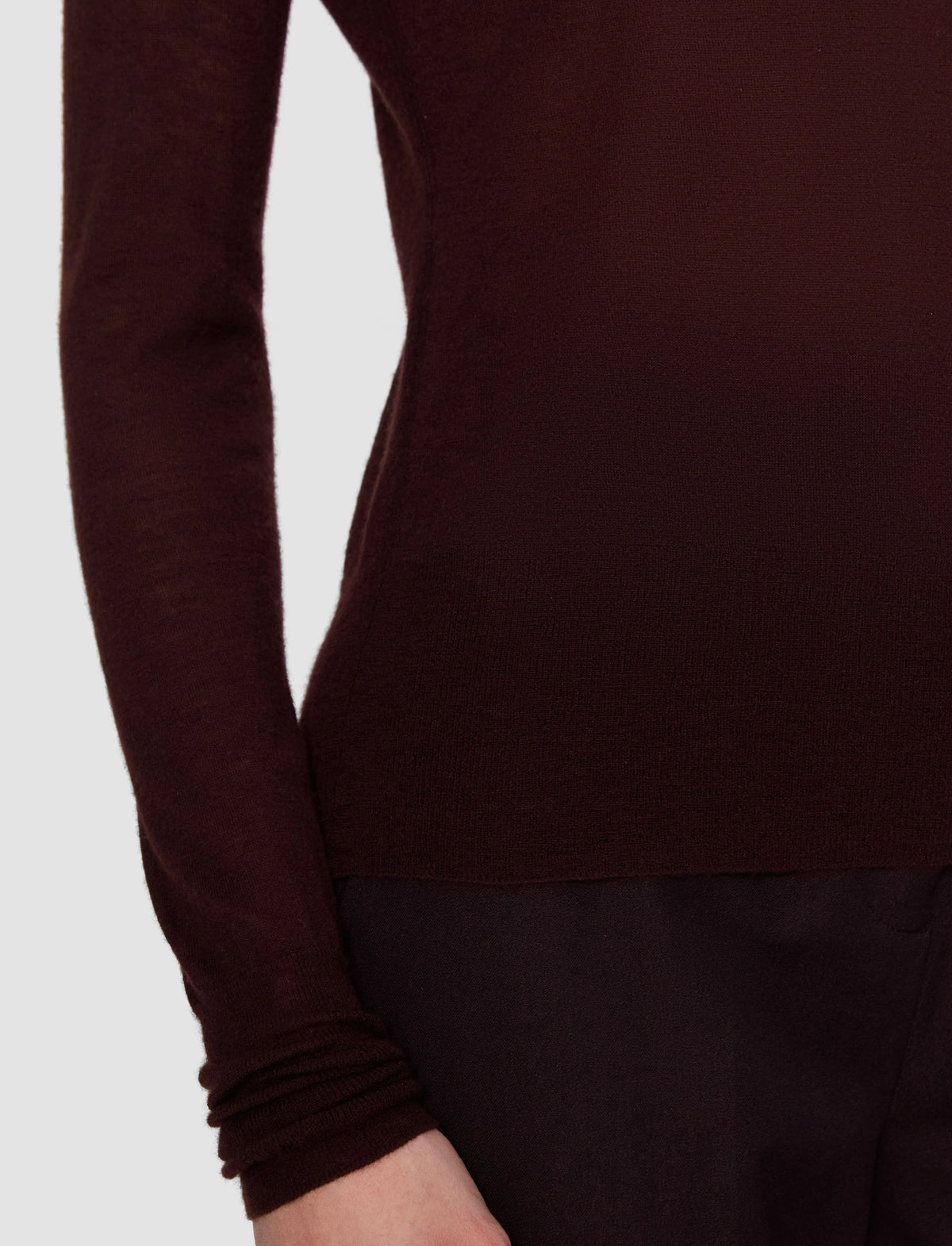 JOSEPH Geras Cashmere Sweater | Mahogany