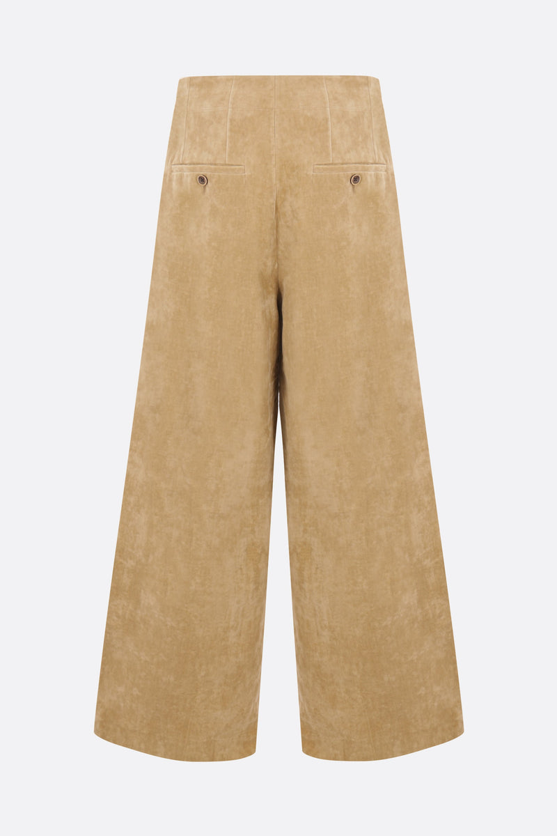 Uma Wang Punnet Velvet Pants Tan