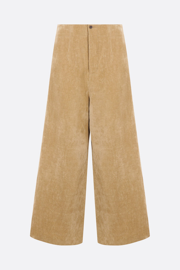 Uma Wang Punnet Velvet Pants Tan