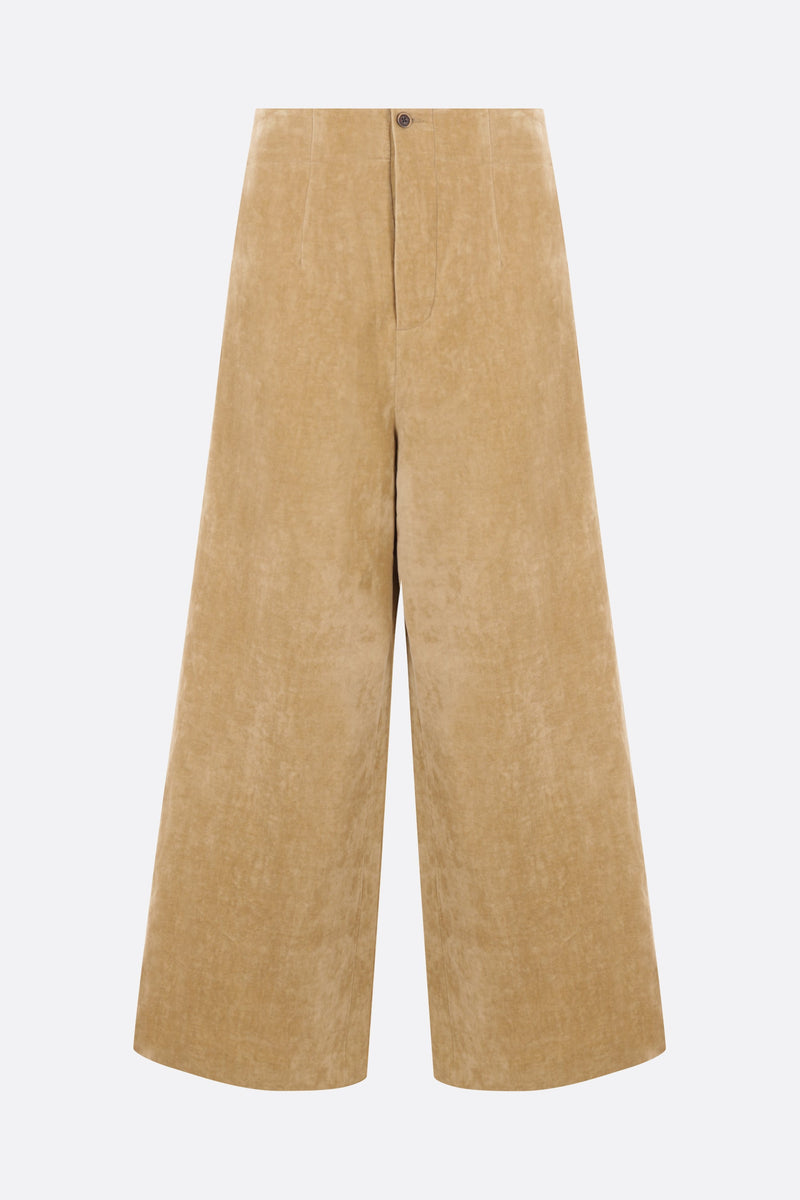 Uma Wang Punnet Velvet Pants Tan