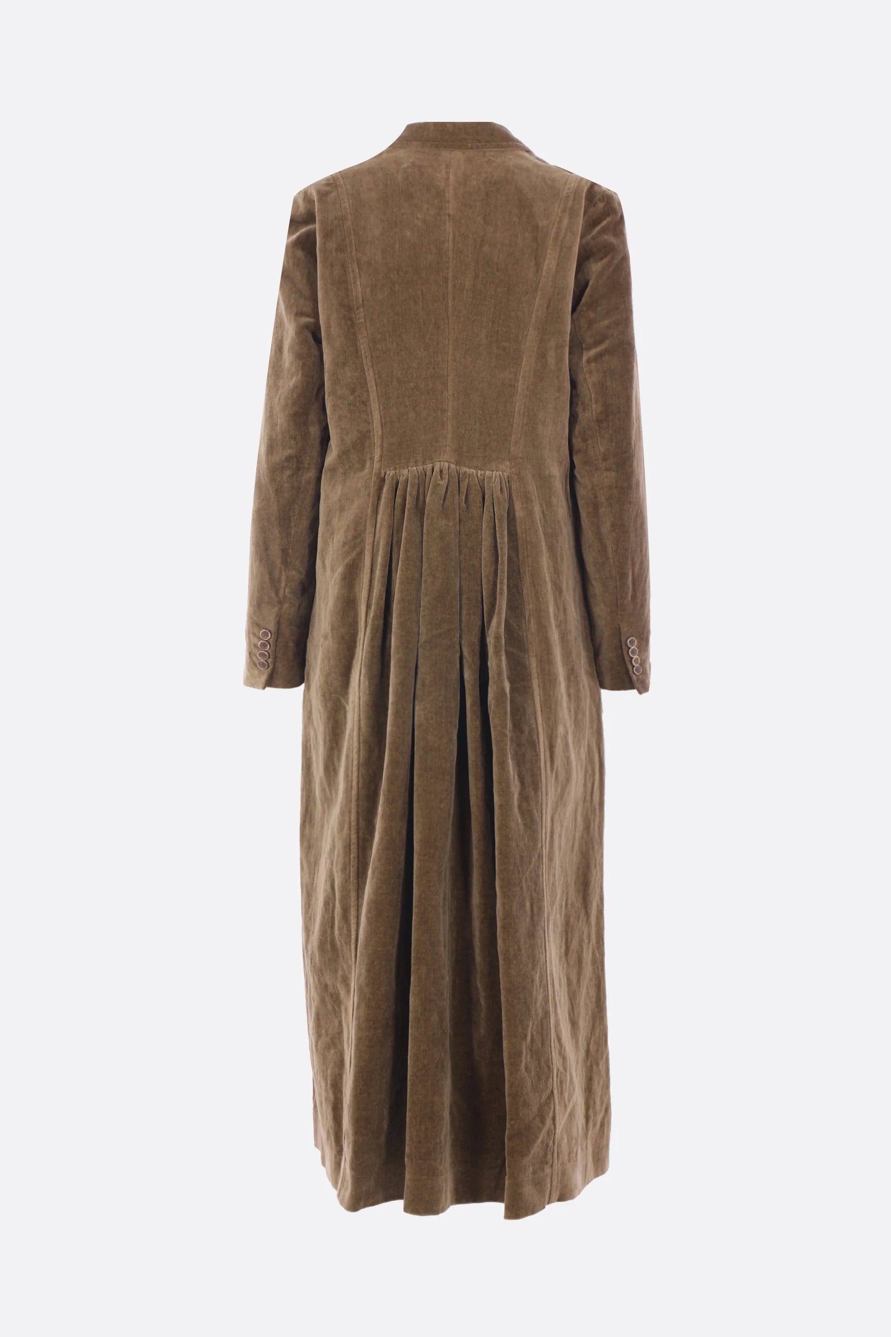 Uma Wang Velvet Camelot Coat Mustard