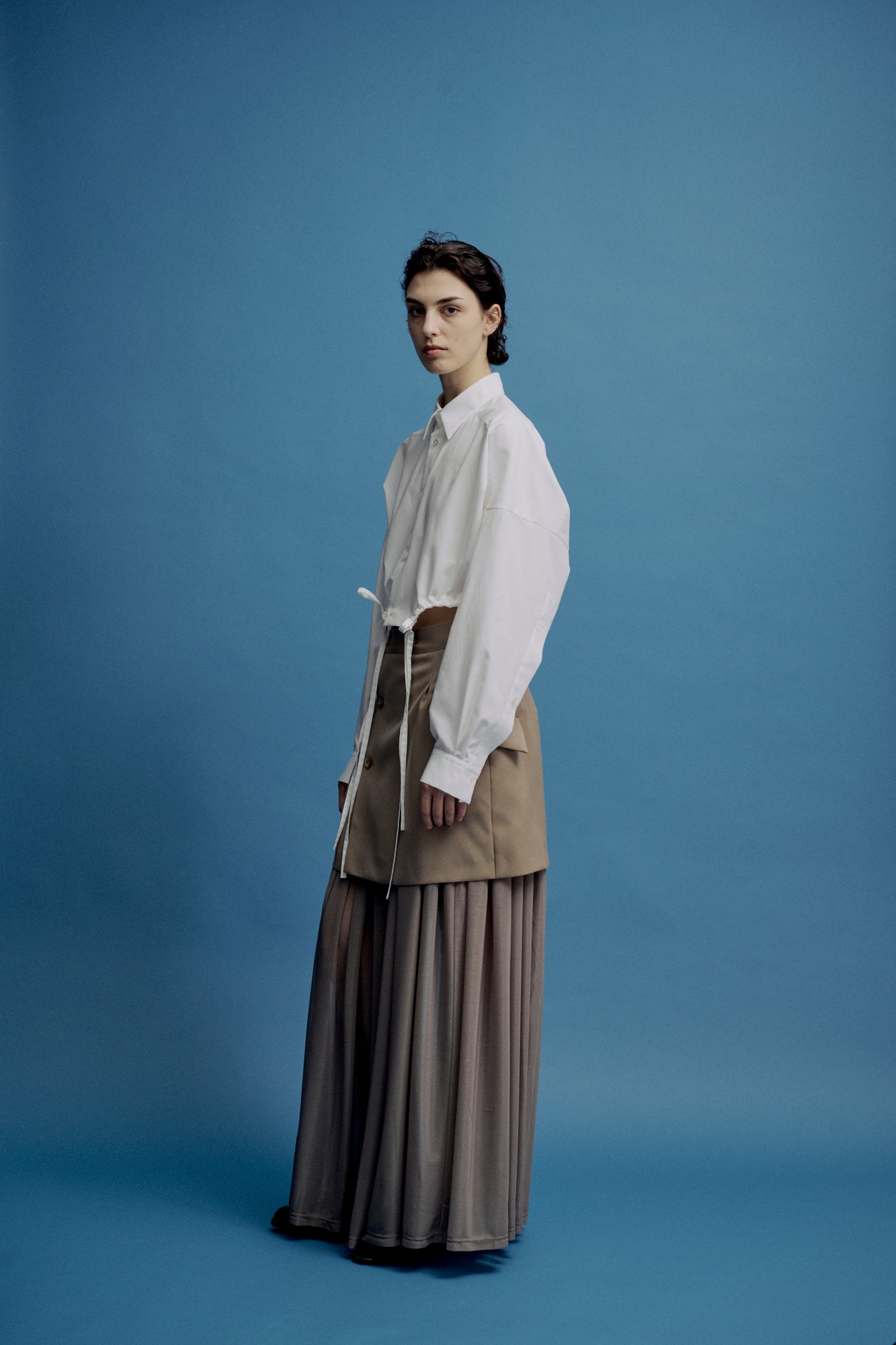 UJOH Cropped Shirt/ Drawstring Hem