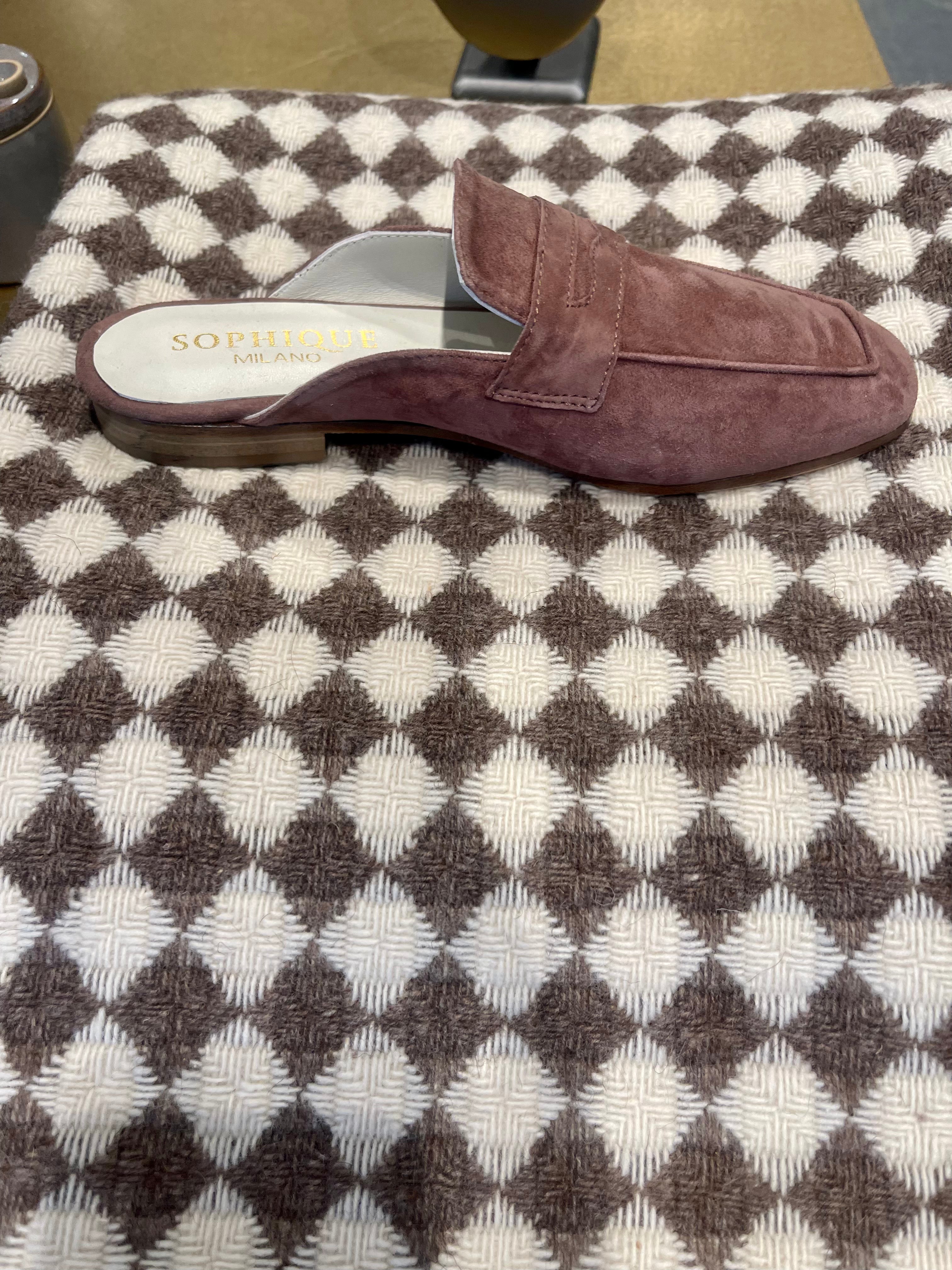 Sophique Riviera Suede Mule Taupe