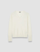 Joseph Lt Pure Cashmere V-Neck Sweater Ivory