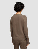 Joseph Lt Pure Cashmere V-Neck Sweater Mushroom