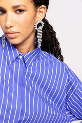 Gaiavittoria Indigo Stripe Shirt Dress