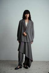 UJOH Slate Grey Pinstripe Shirt Jacket